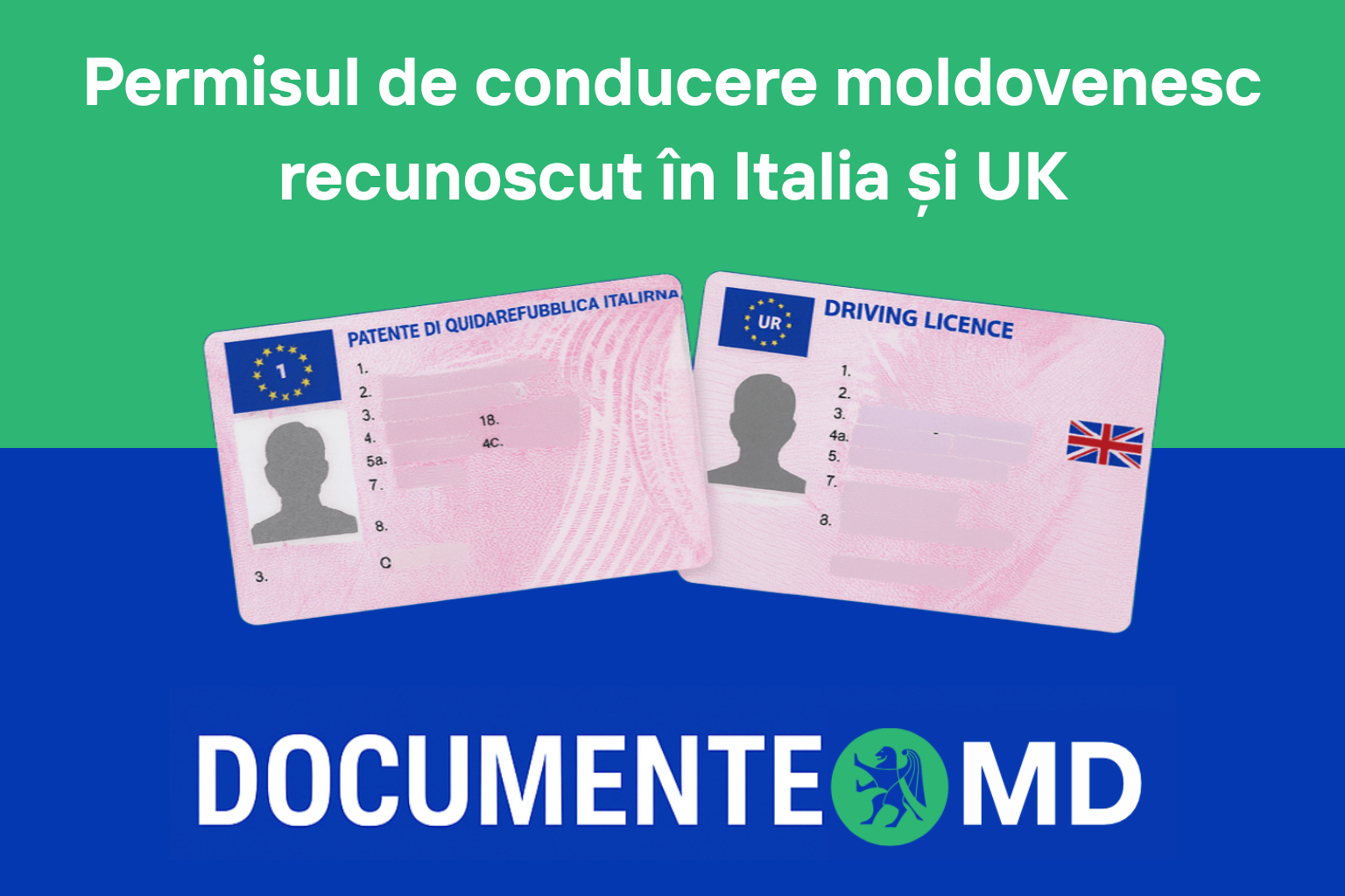 Recunoaștere permisul moldovenesc în Italia și UK